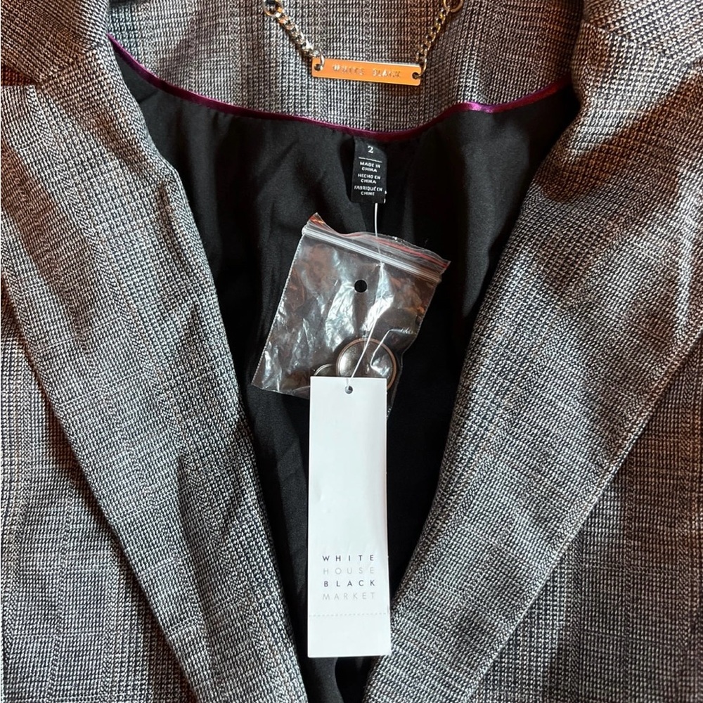 White House black market brand new with tags, dark gray and black Blazer